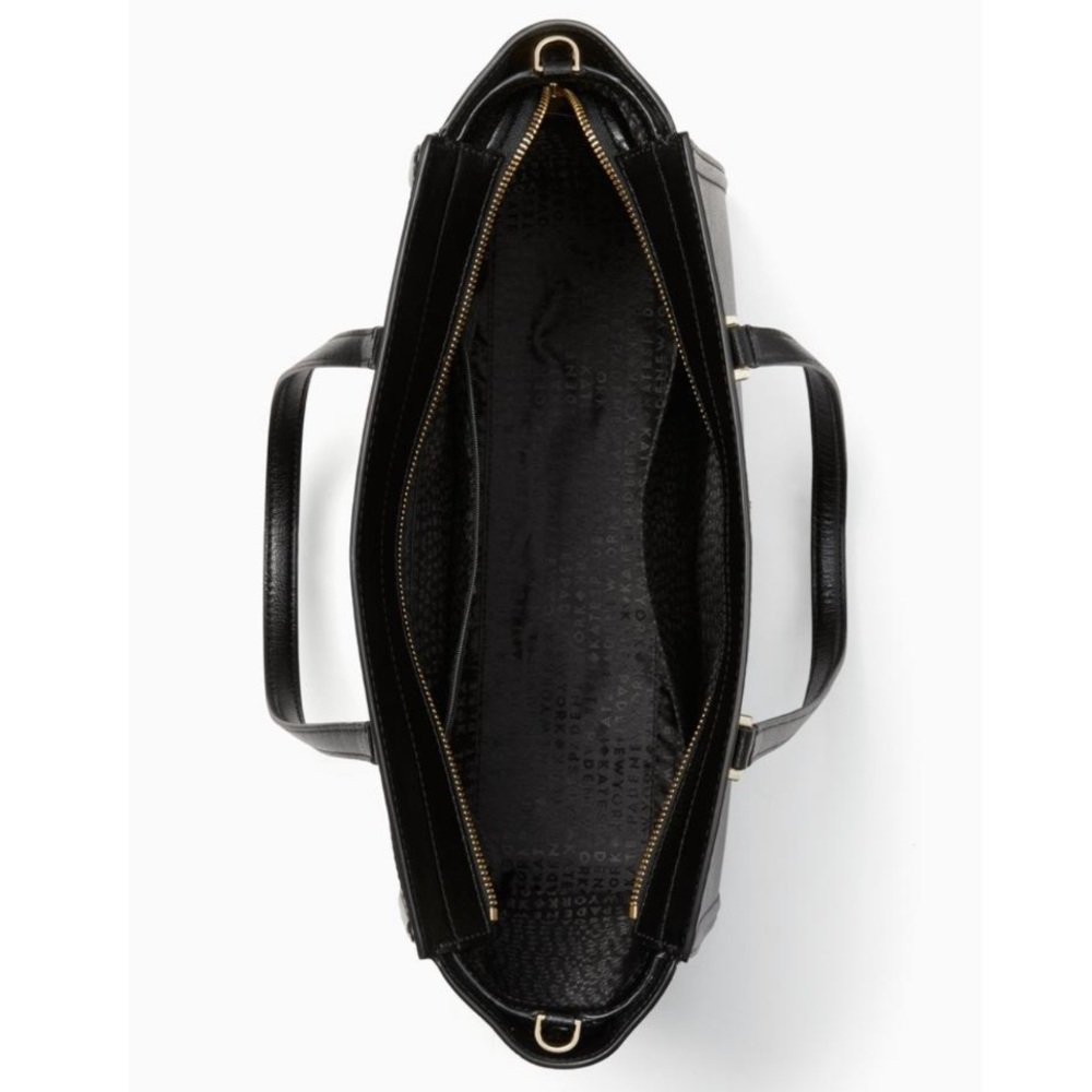 NWT Kate Spade Black Large Geraldine Satchel Purse - Picture 4 of 6